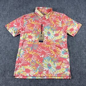 Chubbies Shirt Mens Large Performance Polo 2.0 Multicolor Floral Golf Stretch